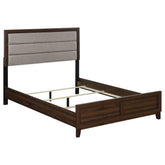 Orleans Furniture - Coaster - Welsley 50-inch Upholstered Eastern King Bed Walnut - 223441KE